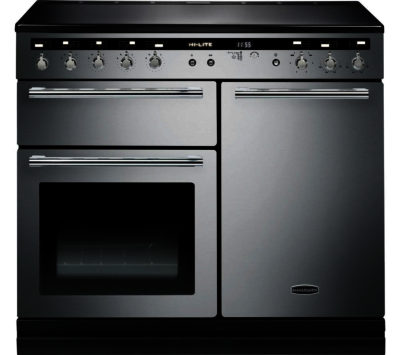 RANGEMASTER  Hi-LITE 100 Electric Induction Range Cooker - Stainless Steel & Chrome
